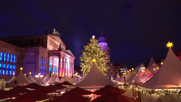 Julmarknad i Berlin — Stockvideo
