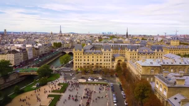 Panoramę Paryża, Francja — Wideo stockowe