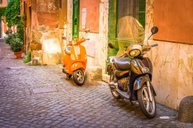 sokakta Trastevere, Roma, İtalya