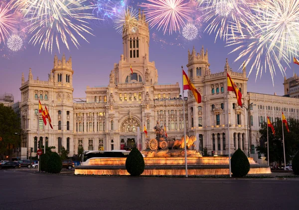 Nat i Madrid, Spanien - Stock-foto