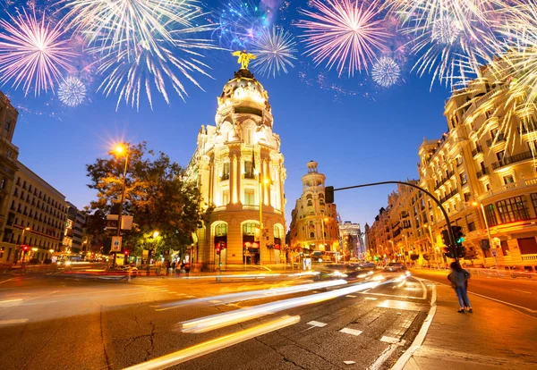 Night in Madrid, Spain — Stock Photo, Image