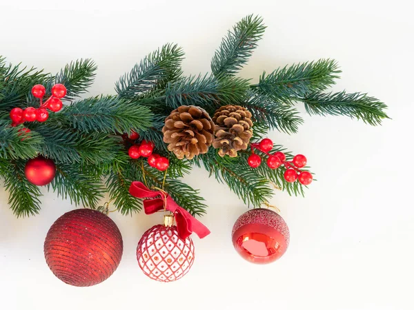 Decorated christmas tree close up — Stock Photo, Image