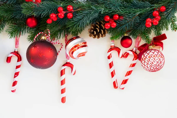 Zdobený vánoční stromek zblízka — Stock fotografie