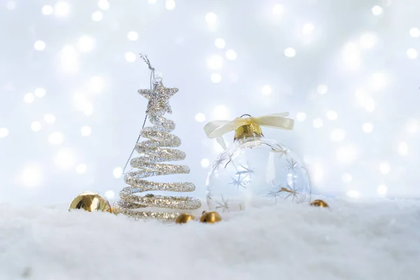 White christmas with snow — Stock Photo, Image