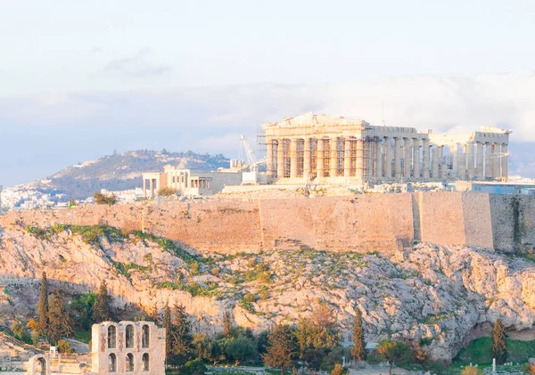 希腊雅典著名的天际线 — 图库照片