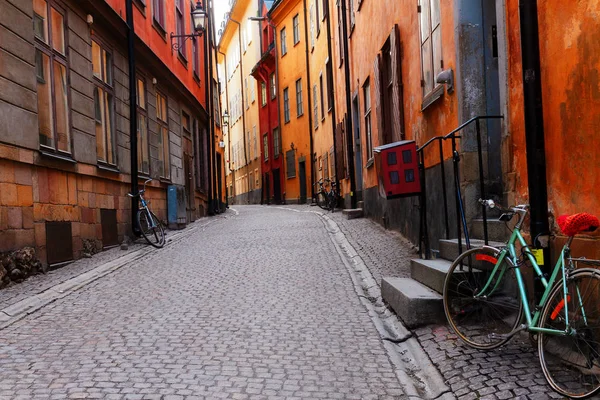 Gamla Stan's nachts, Stockholm — Stockfoto