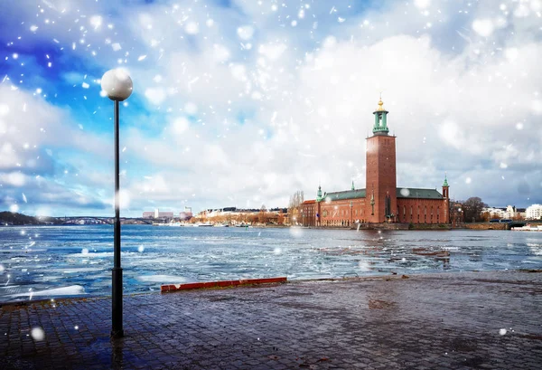 Мэрия Стокгольма, Швеция — стоковое фото