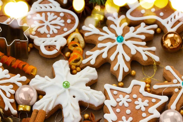 Biscoitos de gengibre de Natal — Fotografia de Stock