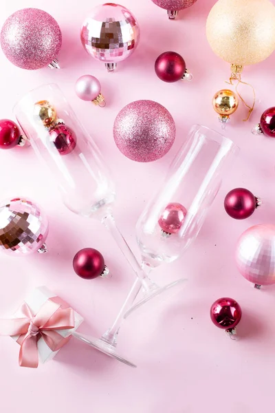 Christmas party with champagne — Stock Photo, Image