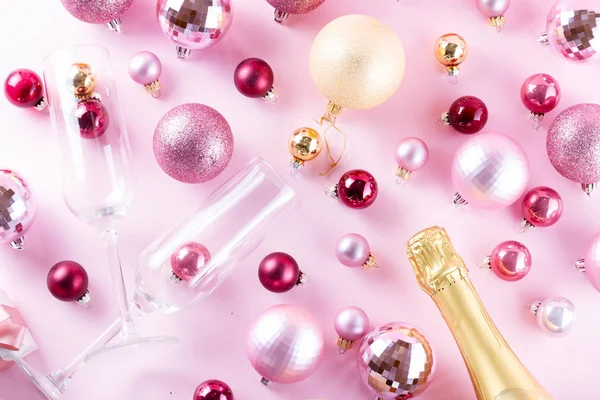 Vánoční večírek se šampaňským — Stock fotografie