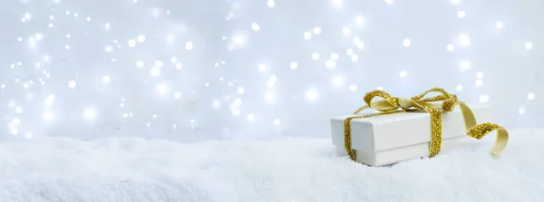 Vit jul med snö — Stockfoto