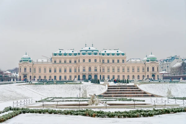 Palác Belvedere v zimě — Stock fotografie