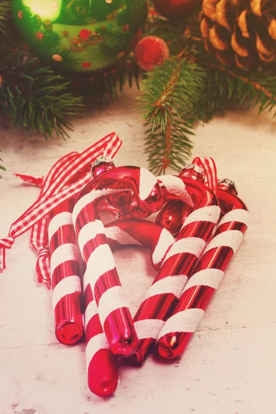 Zelené a červené Vánoce — Stock fotografie