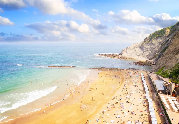 Wybrzeże Zumaia, Pais Vasco Hiszpania — Zdjęcie stockowe