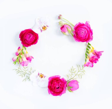 Çiçeklerin düz konumu