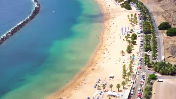 Las Teresitas beach, Tenerife — Stok video