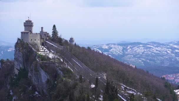 San Marino Burg — Stockvideo