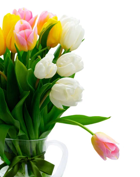 Pink fresh tulips — Stock Photo, Image