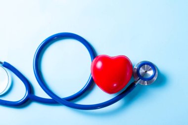 Mavi üzerine sağlık konsepti