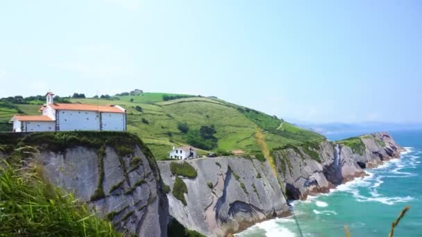 Zumaia kıyıları, Pais Vasco İspanya — Stok video