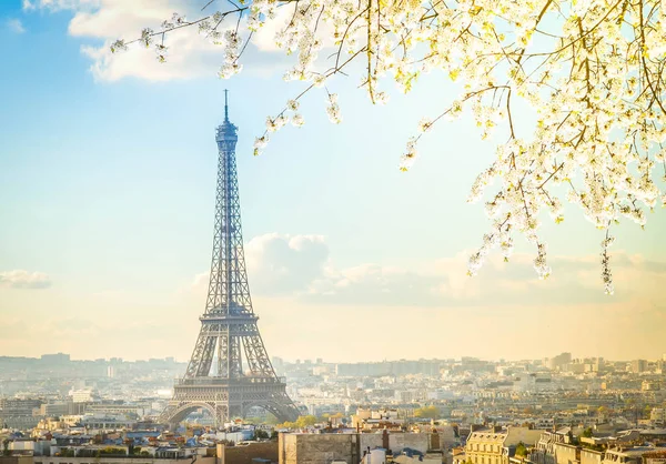 Eyfel turu ve Paris şehir manzarası — Stok fotoğraf