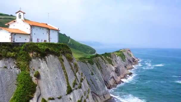 Wybrzeże Zumaia, Pais Vasco Hiszpania — Wideo stockowe