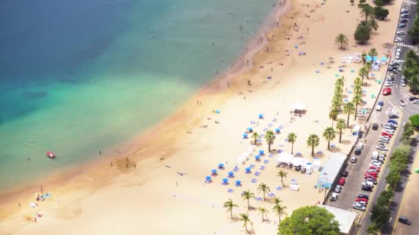 Stranden Las teresitas, Teneriffa — Stockvideo