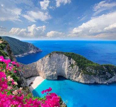 Zakinthos adasının güzel manzarası