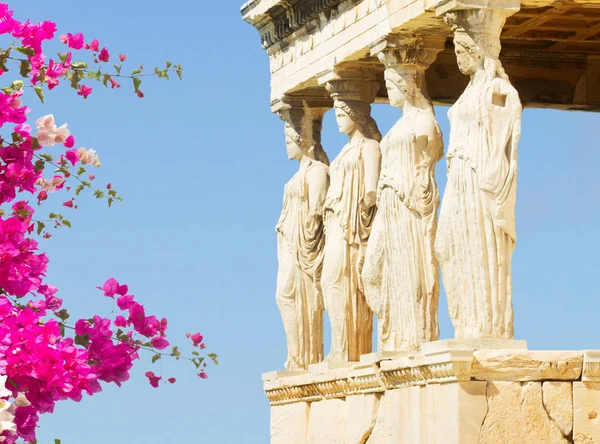 Erechtheion temple in Acropolis of Athens — Stock Photo, Image