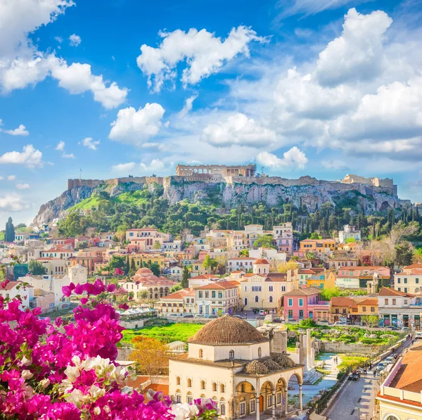 Skyline von Athen mit Akropolis-Hügel — Stockfoto