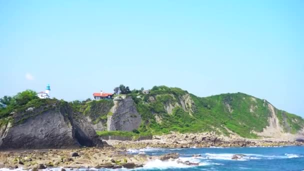 Zumaia coast, Pais Vasco Spain — стоковое видео