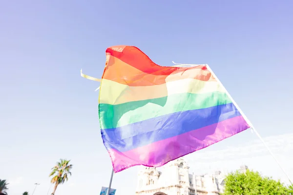 Rainbow flag background — Stock Photo, Image