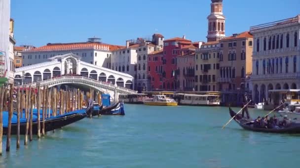 Rialto Köprüsü, Venedik, İtalya — Stok video