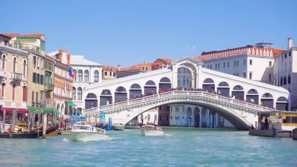 Rialto bridge, Venedig, Italien — Stockvideo