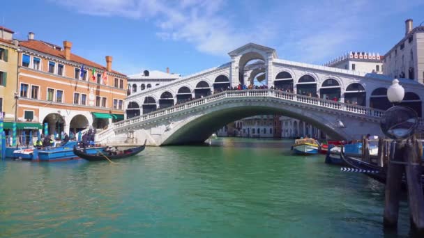 Rialto Köprüsü, Venedik, İtalya — Stok video