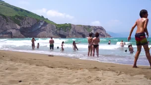 Zumaia coast, Pais Vasco Spagna — Video Stock