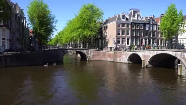 Yaz aylarında Amsterdam, Hollanda — Stok video