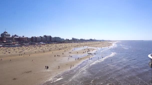 Het strand van Scheveningen, Den Haag — Stockvideo
