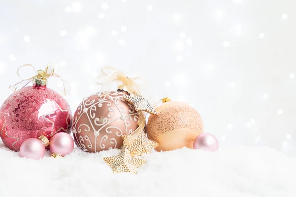 Navidad blanca con nieve — Foto de Stock