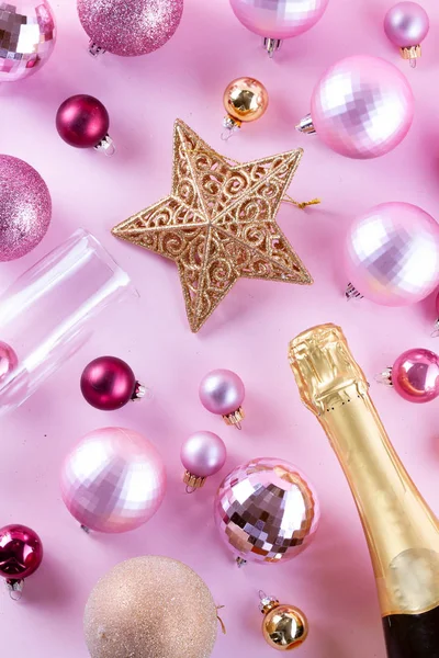 Festa di Natale con champagne — Foto Stock