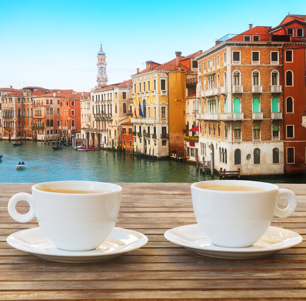 Cup of coffee in Venice