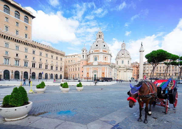 Piazza Foro Traiano Róma, Olaszország — Stock Fotó