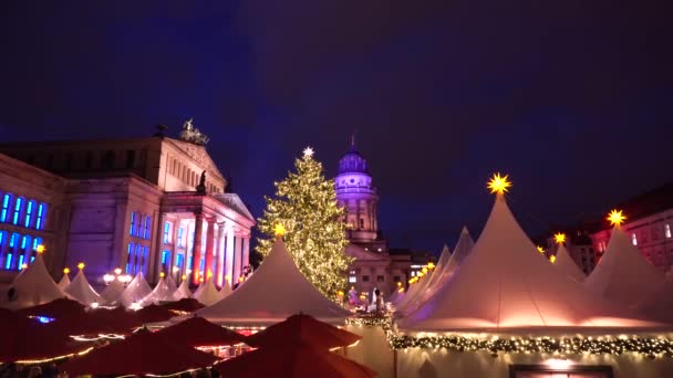 Julmarknad i Berlin — Stockvideo