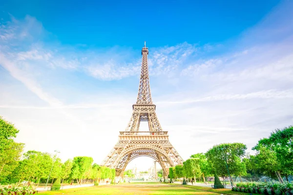 Eiffel tour e paesaggio urbano di Parigi — Foto Stock