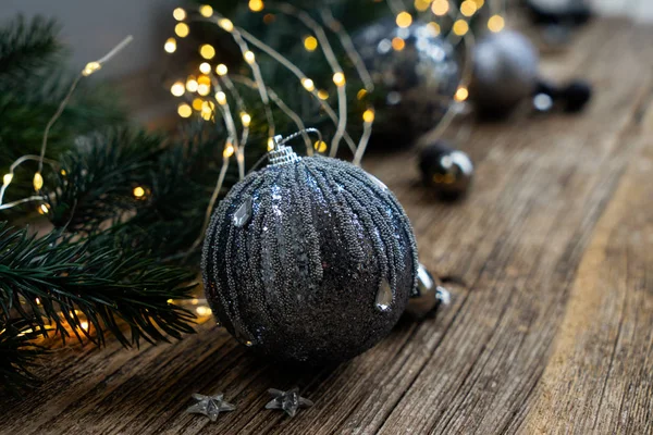 Elegante Navidad gris — Foto de Stock