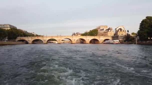 Pont des Arts, Paris, Fransa — Stok video