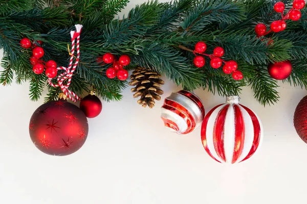 Decorated christmas tree close up — Stock Photo, Image