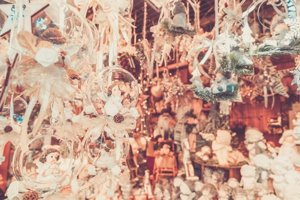 Detalhes do quiosque de mercado de Natal — Fotografia de Stock