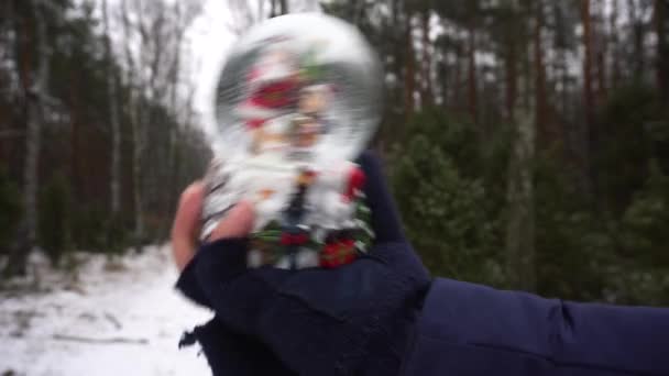 Tradycyjne austriackie świąteczne śnieżki — Wideo stockowe
