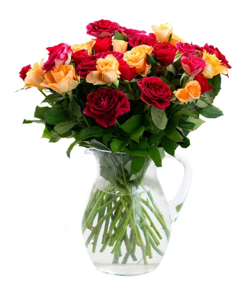 Orange and red roses — Stock Photo, Image